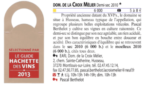 Article Guide Hachette 2013 Berthelot La Croix Mélier